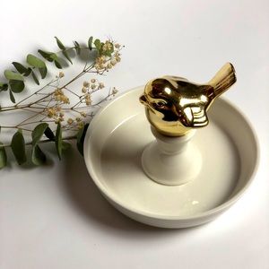 Gold Bird Jewelry Holder